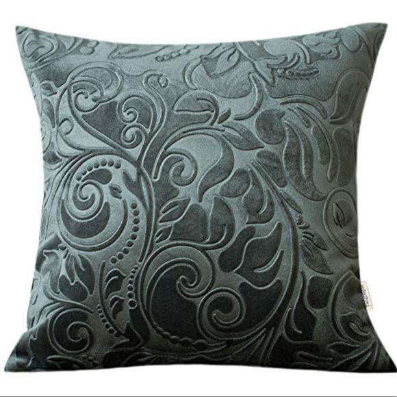 TangDepot Heavy Velvet Embossing throw pillow - Picture 1 of 3